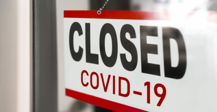 COVID closure, a visual representation of pandemic impact.