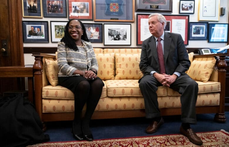 Kentanji Brown Jackson and Lindsey Graham in the Senate