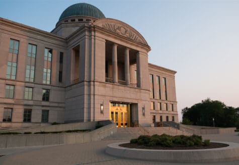Iowa Supreme Court Building at Dusk