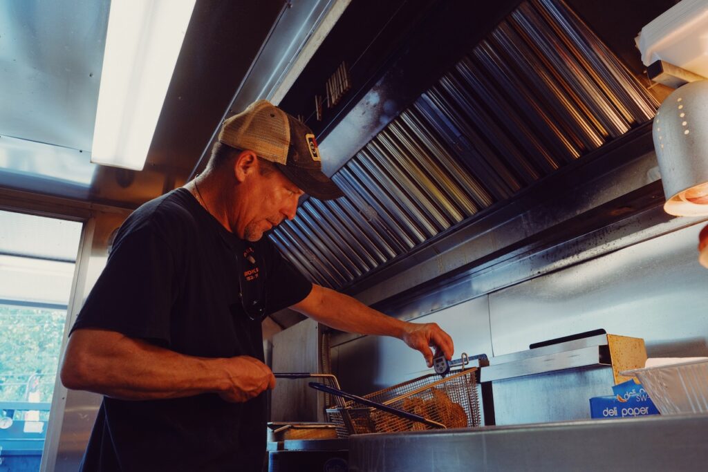 Mark Shirley cooking