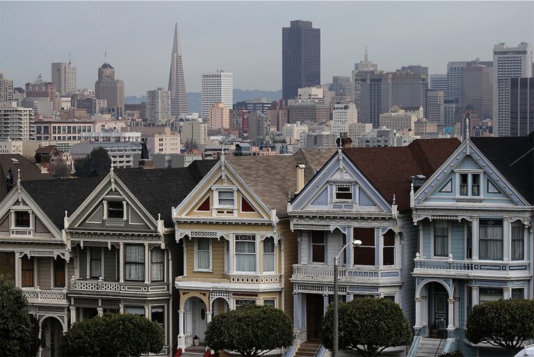 San Francisco houses, iconic architecture in the city.