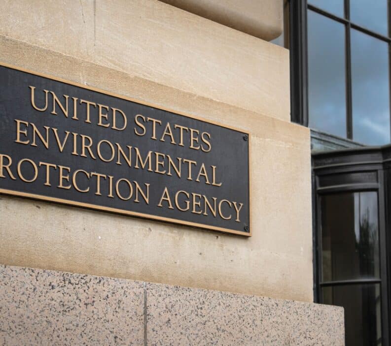 Sign in front of EPA building