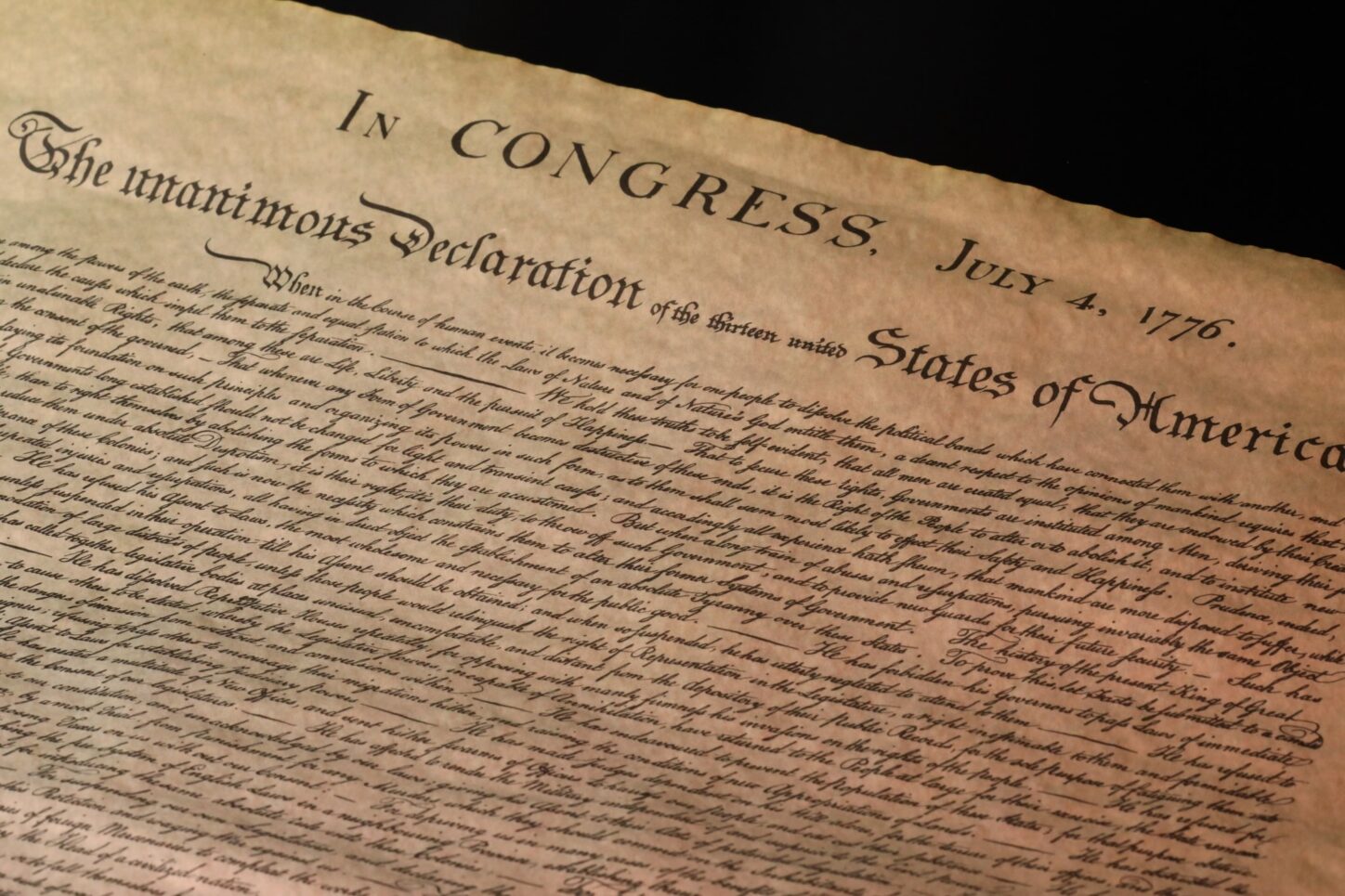 The Declaration of Independence connects equality, freedom, and opportunity